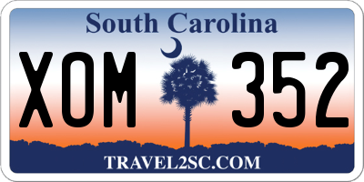 SC license plate XOM352
