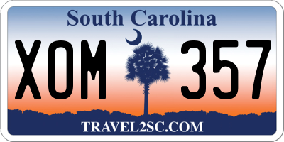SC license plate XOM357