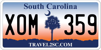 SC license plate XOM359