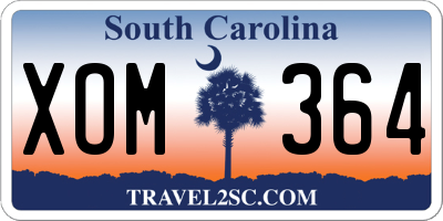 SC license plate XOM364