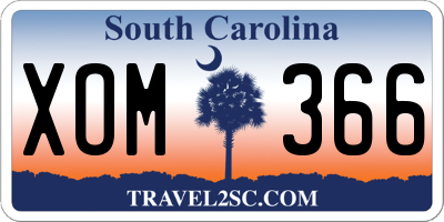 SC license plate XOM366