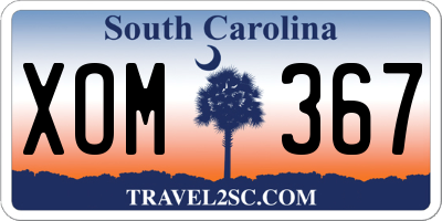 SC license plate XOM367
