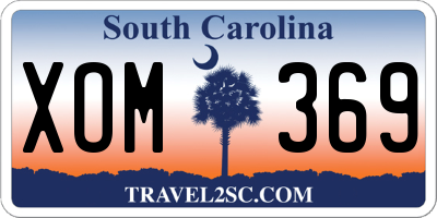 SC license plate XOM369