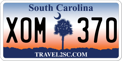 SC license plate XOM370