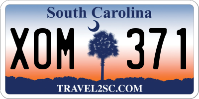 SC license plate XOM371
