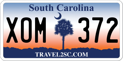 SC license plate XOM372