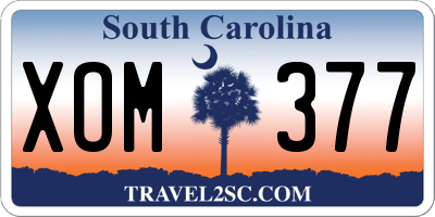 SC license plate XOM377