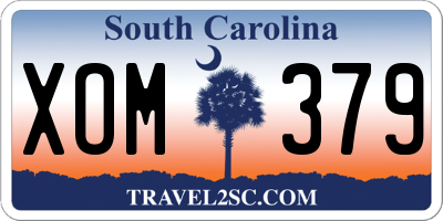 SC license plate XOM379
