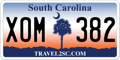 SC license plate XOM382