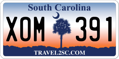 SC license plate XOM391