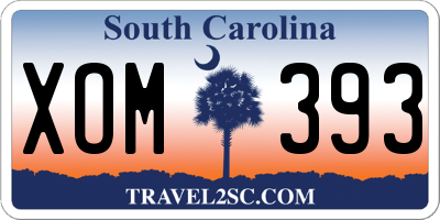 SC license plate XOM393