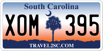 SC license plate XOM395