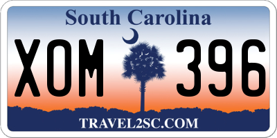 SC license plate XOM396