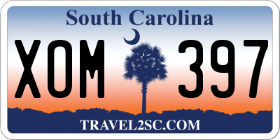 SC license plate XOM397