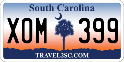 SC license plate XOM399