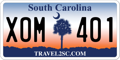 SC license plate XOM401