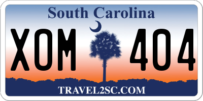 SC license plate XOM404