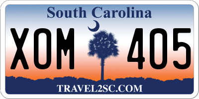 SC license plate XOM405