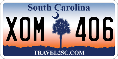 SC license plate XOM406