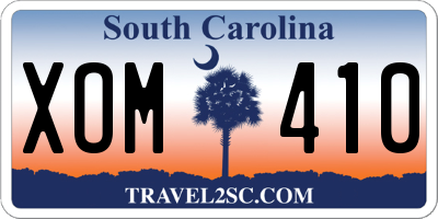 SC license plate XOM410