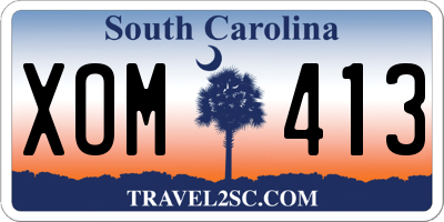 SC license plate XOM413