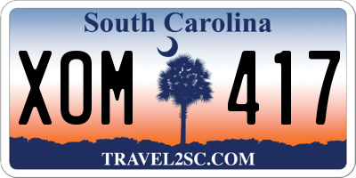 SC license plate XOM417