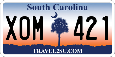 SC license plate XOM421