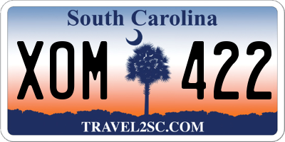 SC license plate XOM422