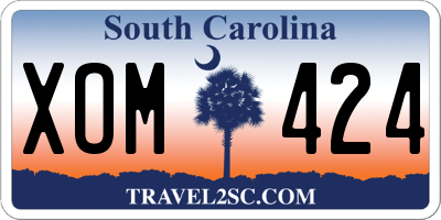 SC license plate XOM424