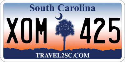 SC license plate XOM425