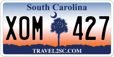 SC license plate XOM427