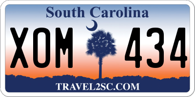 SC license plate XOM434