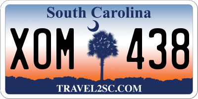 SC license plate XOM438