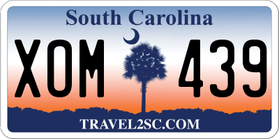SC license plate XOM439