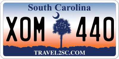 SC license plate XOM440