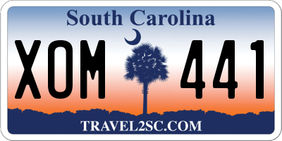 SC license plate XOM441
