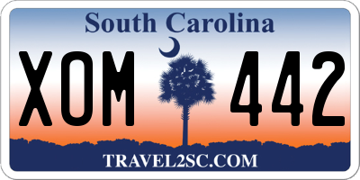SC license plate XOM442