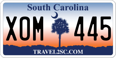 SC license plate XOM445