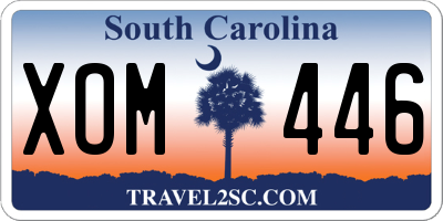 SC license plate XOM446