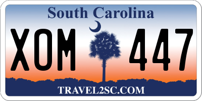 SC license plate XOM447