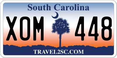 SC license plate XOM448