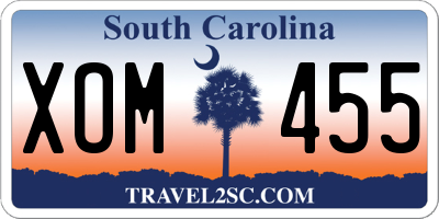 SC license plate XOM455