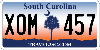 SC license plate XOM457