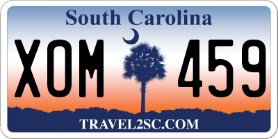 SC license plate XOM459
