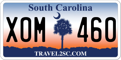 SC license plate XOM460