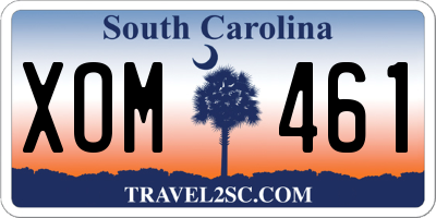 SC license plate XOM461