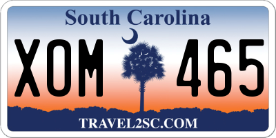 SC license plate XOM465