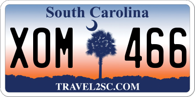 SC license plate XOM466