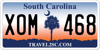 SC license plate XOM468