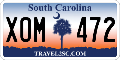 SC license plate XOM472